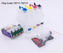 T0711T0714 Empty CISS Ink System With Chip For Epson S20 S21 SX215 SX100 SX110 SX200 SX209 SX210 SX400 SX510W SX205 SX105 SX4051988220