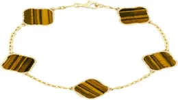Modehalsband lyxiga smycken set designers fyra bladklöver halsband armband 5 mos örhängen gåva rostfritt stål jeweller6896369