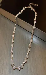 Anhänger Halsketten Pullover Kette Strassgeometrie Geometrie Luxus koreanischer Stil Halskette Dog Bone Frauen Weibliche Schlüsselbein 88620118469424