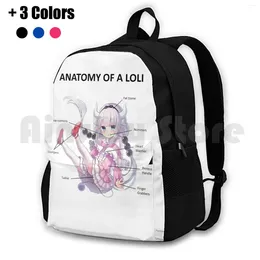 Mochila Anatomia de uma caminhada ao ar livre Kanna Viagem de camping à prova d'água Chan Kamui Kobayashi San