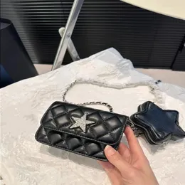 Luxury Brand Bag Classic France Flap Designer ombro Mulheres Estrelas Bags Bolsa Quiltada Cor Solid Crossbody Bag Pentagram