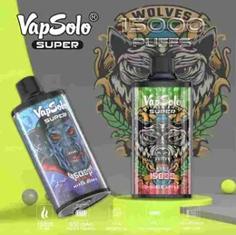 Горячая продажа Vapsolo Super 15000 Puffs Перезаряжаемые Puff 15k Bettery E-Hookah Одноразовые вейсы