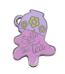 Spill the tea badge funny pun aesthetic beautiful proud party decor1258340