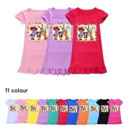 Pajamas Amazing Digital Circus Girl Dress New Summer Childrens Cartoon Pajamas Youth Night Dress Baby Night Dress Childrens ClothingL2405