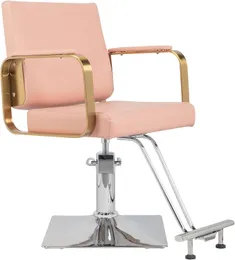 Salon Chair Styling Barber Chair, Beauty Salon Spa Equipment with Heavy Duty Hydraulic Pump, Adjustable Height & 360° Swivel for Barber Shop Stylist, Max Load 330 lbs(Pink)