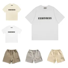 EssentialSclothing 디자이너 셔츠 남성 셔츠 셔츠 셔츠 캐주얼 Essentialsshirt 짧은 슬리브 티 1977면 패션 레터 탑 Tshirts eSsen 셔츠 의류 반바지