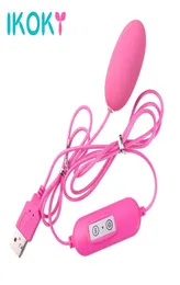 IKOKY Multisped 12 Frequency Vibrating Egg ovo USB Vibromassseur Clitoris Brinquedos sexuais para mulheres Massageador feminino GSPOT Q1707181253516