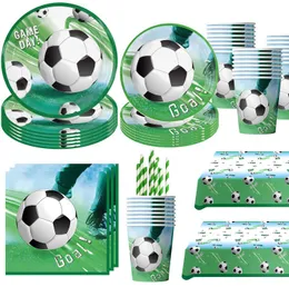 Disposable Dinnerware Hot Football Birthday Party Decorative Ball Desktop Software Cup Board Background Childrens and Boys Supplies Foil Balloon Q240507