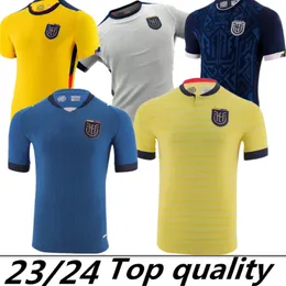 Ecuador 2023 World Cup soccer jersey home ywllow away biue Pervis Estupinan 2024 Gonzalo Plata NICHAEL Estrada football shirts thailand 280n