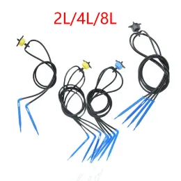 Kit 2L 4L 8L 4way Ok Damlama Sistemi 2way Arrow Damlalı Yayıcı Su Tasarrufu Sera Serayı Saksalı Bitkiler 1SET