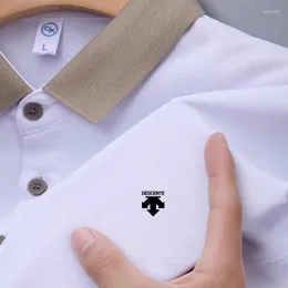 Herrpolos polo de alta gama con solapa para hombre camiseta manga corta informella negocios a la moda novedad verano 2024