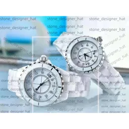 Нарученные часы мужчины женщины пара смотрит керамику спортивные квартальные наручные часы черные белые керамические классические винтажная леди 33 мм 38 мм 1907