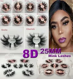 5d Nerze Wimpern 25 mm lang anhaltende Wimpernverlängerung 100 handgefertigt 3D Nerz Wimpern Wispy Lashes Extension False Wimpern 7114824