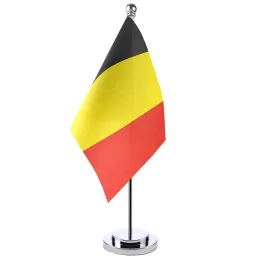 Aksesuarlar 14x21cm Ofis Masası Küçük Belçika Banner Toplantı Odası Yönetim Kurulu Masası Ayakta Daimi Kutup Belçika Ulusal Bayrak