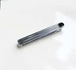 Lüks Tasarımcı Tie Clip Erkekler İçin Yüksek Kalite Damga Titanyum Çelik Metal Üst Hediyesi Box232N6386946293292