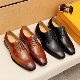 Men's Black Dress Shoes Fashion Style Men Breathable Comfortable Business Lace Up Work Leisure Solid Color Leather Shoes Brown Formal Wedding Party Shoes EU38-47