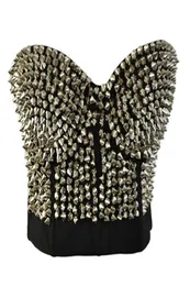 Fororgasm Sexy Fashion Spike Stud Rivet Gold Silver Lingerie Punk Party Wear Clubwear Push Up Bra for Women4692917