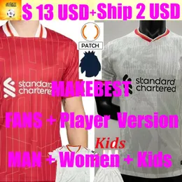 Live Jersey Kids 24 25 골키퍼 저지 플레이어 버전 팬 버전 버전 여자 아이 It Football Tshirts 유니폼