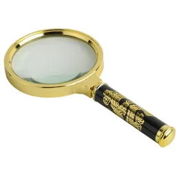 5 × مكون من الزجاج الذهبي مقبض التنين الجيبي المصغرة جيب جيب يدوي مجهر القراءة المجوهرات مجوهرات LOUPE