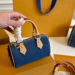 Designerka dżinsowa torba na ramię Kobiet skórzana torebka BBAGS6 Classic Mini Canvas torebki Wysokiej jakości luksusowa marka Tote Portfel 16 20 cm