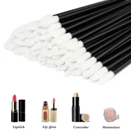 2024 NEW 50pcs Disposable Make Up Lip Brush Lipstick Gloss Wands Applicator Makeups Lip Brushes Portable Extension Cosmetic Beauty Toolfor