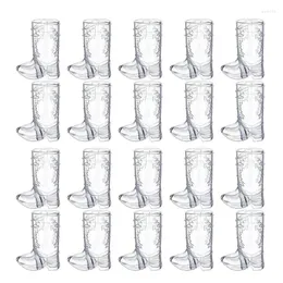 Disposable Cups Straws 20pcs Reusable Clear Plastic S Glasses In Boot Stylish Drinkware