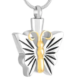 IJD9276 farfalla in acciaio inossidabile per cenere Memorial Urn Fashion Necklace Cremation Feepomenta