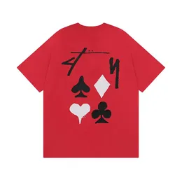 Herr t-shirt poker plommondesigner t-shirt herr- och kvinnors mode casual trend lösa gatan tidvatten toppar