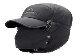 Zimowe czapki termiczne bombowce utrzymują ciepło miękkie mężczyźni kobiety moda ochrona ucha twarz wiatrakowy kociak narciarski aksamitne gęstwy kapelusz 5806947