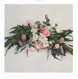 Fiori decorativi ghirlande rosa fiori artificiali per la decarazione del matrimonio piante finte romantiche decorazioni per la casa feste floreali pherant ghirlanda
