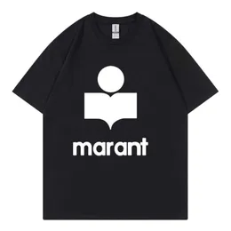 Marant Brand Short Sleeve Printed Cotton T-Shirt Mens and Womens Origin Original Sufeng Top Fashion3
