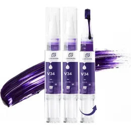 Purple Whitening Toothpaste Pen Remove Tooth Smoke Tea Stains Colour Corrector Pencil Professional Dental Whitening Tool