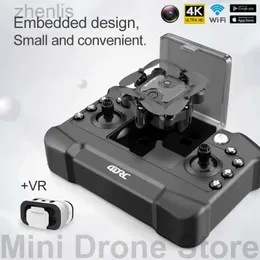 Drones V2 RC Mini Drone 4K HD RTF Camera WIFI FPV Aerial Photography High Altitude Keep Folding Four Helicopters with VR Remote Control d240509