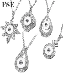 5 pezzi Multi Styles 18mm Snap Charms Necklace Fit 18mm Ginger Snap Button 1820mm Rhinestone Snap Jewelry Snap8335038