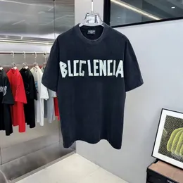 BLCG LENCIA Unisex Summer T-shirts Mens Vintage Jersey T-Shirt Womens Oversize Heavyweight 100% Cotton Fabric Workmanship Plus Size Tops Tees BG30370