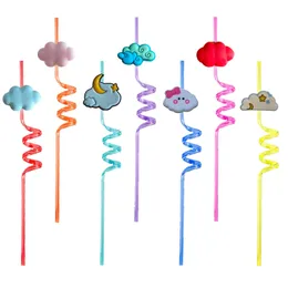 Outros produtos de plástico descartáveis Cloud com tema de desenho animado Crazy STS para festas de festas marítimas bebendo crianças decorações de aniversário verão novo otvp7