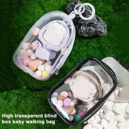 Keychains Durable Transparent Bag Waterproof Thicken Keychain Organizer For 3d Figure Display Mystery Toy Storage Case