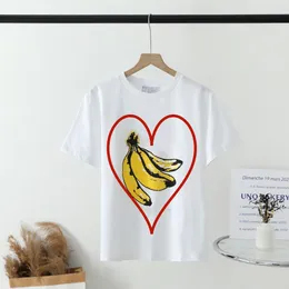 Tasarımcı Tshirt Kadın T-Shirt Baskı Gevşek Mürettebat Boyun Kısa Kollu Toplar
