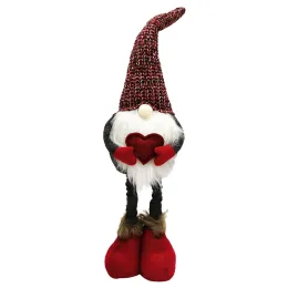 Minyatürler Noel Santa Gnome Peluş Bebek Uzun Sakal Ayakta Peluş El Yapımı Bebek İsveçli Santa Gnome Peluş Peluş Ayarlanabilir Elf Cüce