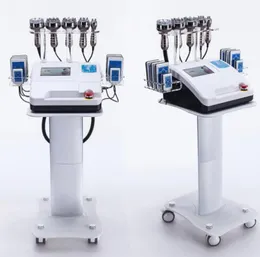 6 em 1 40K Máquina de emagrecimento de liposução ultrassônica de lipoasônica Tripolar Sixpolar Bipolar Vacuum RF Machine DHL3111880