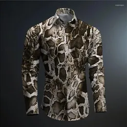 Herren-Hemd-Hemden Snakeskin Grafik HD Muster weich bequem