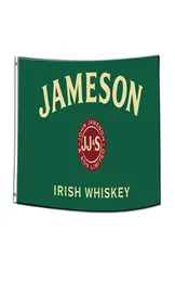 Jameson Irish Whisky Flag Green 3x5ft podwójne szwy Banner 90x150 cm Sports Festival Poliester Difrowe Drukowane Wholle3206555