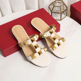 Top quality Luxury Designer Sandals Valentinoshoes Woman V Slippers Sandale Miller Shoes Leather Slides Valentines Women Rivet 867987
