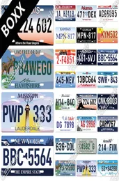 American States License Plate Car Number Tin Sign Plack Metal Decorative Plate For Car Living Room Home Garage Wall Decor Souven8827920