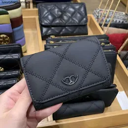 Luxury brand discount leather wallet Coin wallet New Womens Bag Flip Card Bag Womens Fold Short Wallet Card Bag Multi functional Genuine Leather Zero WalletYT2E