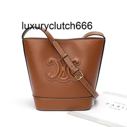 Designer Ce Triumphal Arch Bag Shoulder Girl Bucket bag messenger bag designer cel Canvas split leather bucket Cowhide has a beautiful capacity New Triumphal Ar JDVC