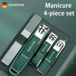 Kit per nail art Clipper Set Diagonale Manicure Kife Tool Nano File Regali di Natale Kit 4pcs Clippers Full Home