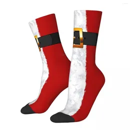 Herrensocken Kompression Santa Claus Anzug Statement Vintage Harajuku Weihnachtship Hop Neuheit Seamless Crew Socken Geschenk gedruckt
