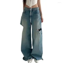 Frauen Jeans verzweifelt Baggy getragen lose lässige Straßenwaren Frauen niedrige Taille