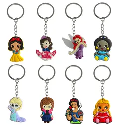 Keychains Lanyards Princess Keychain for Kids Party Keyring Backpacks Key Purse Handbag Charms 여성 적합한 strichbag 펜던트 Otern